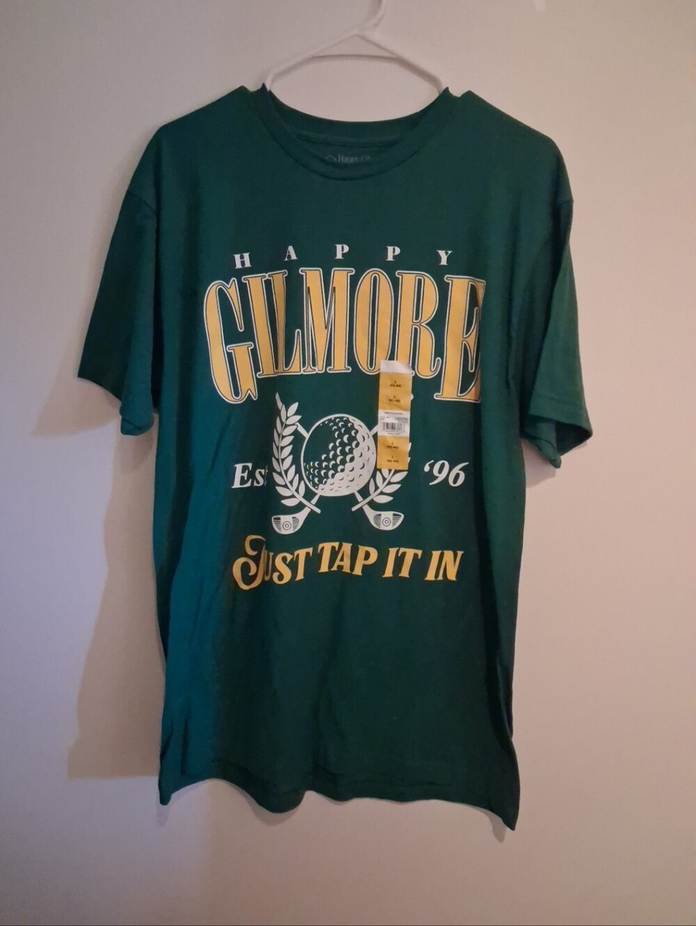 Happy Gilmore 'Just Tap It In' Graphic Tee - Green & Yellow
